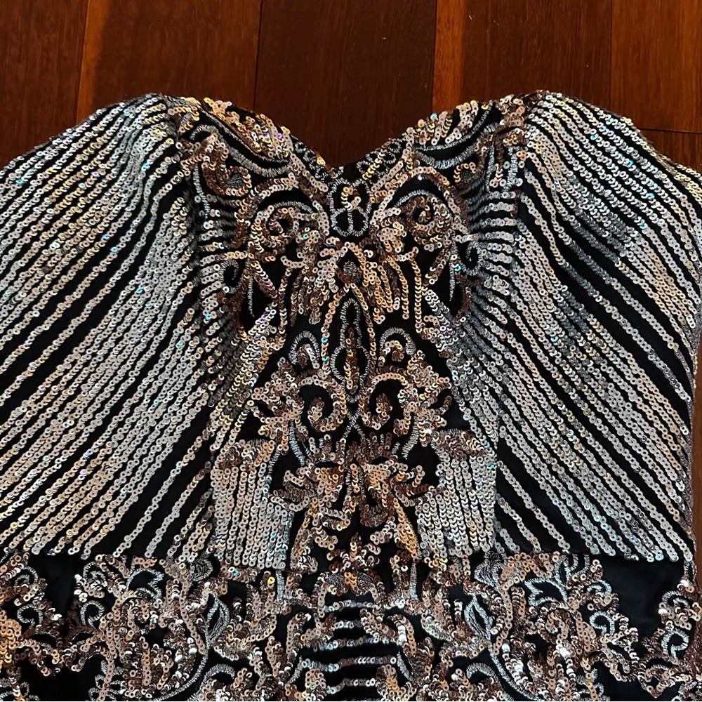 City Goddess London Sequin Strapless Dress ~ Sz4 - Picture 3 of 10